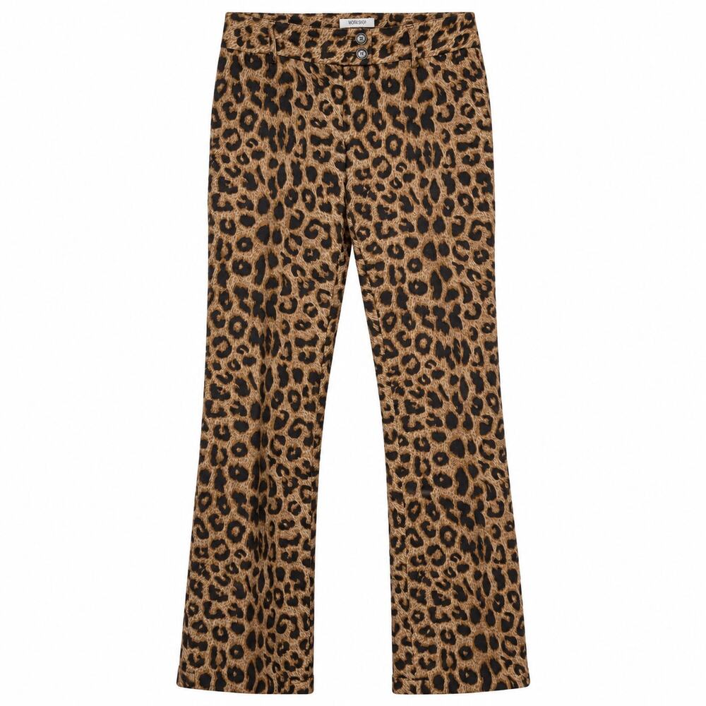 Moschino Cheap and Chic Leopard Print Wool Pants US 6